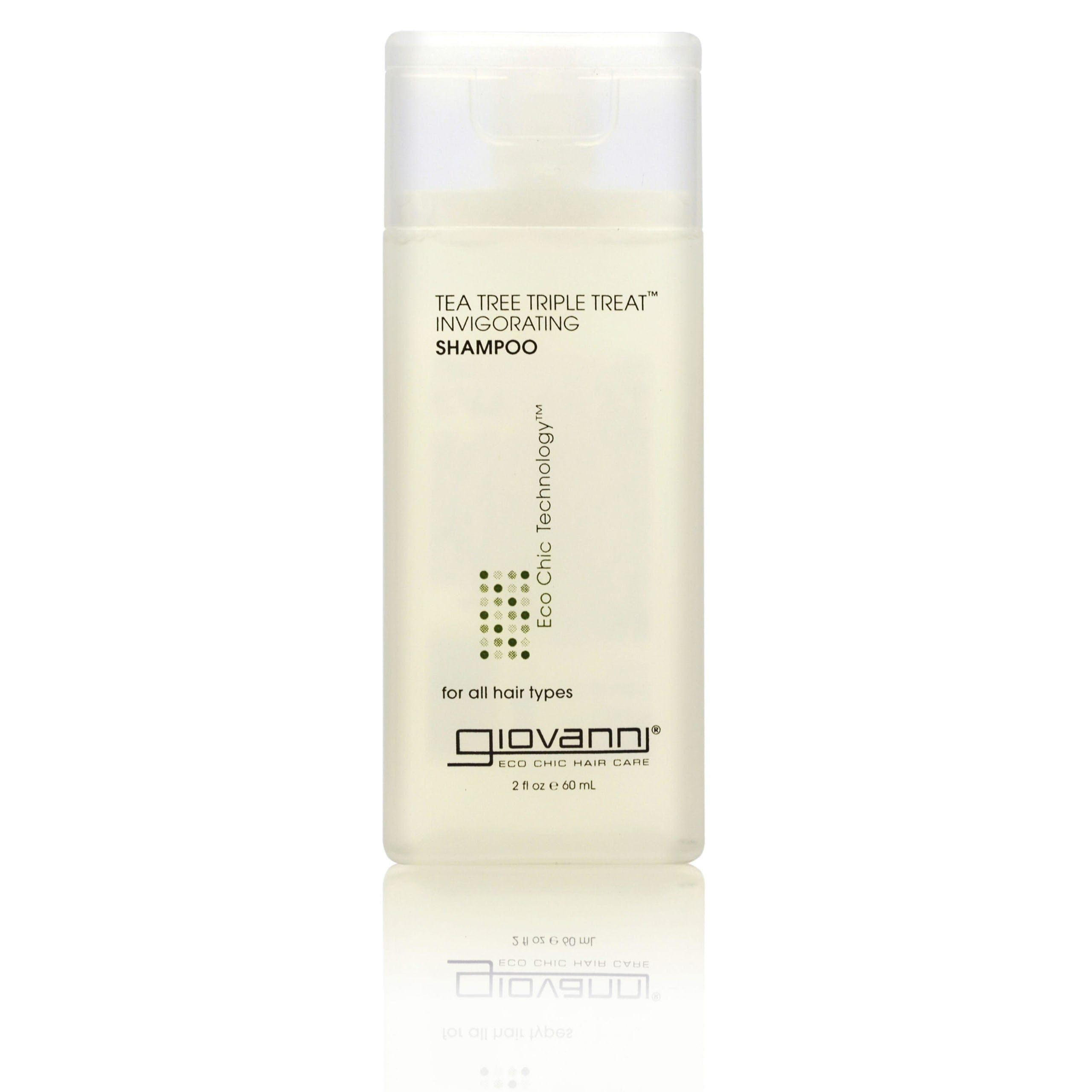 Giovanni Tea Tree Triple Treat Invigorating Shampoo bottle on a white background