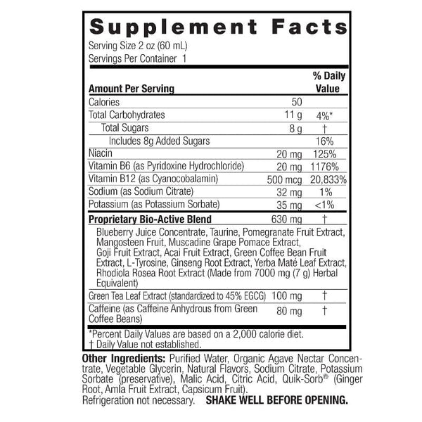 Nature's Answer Green Tea Energy 60ml Down to Earth Healthfood Store