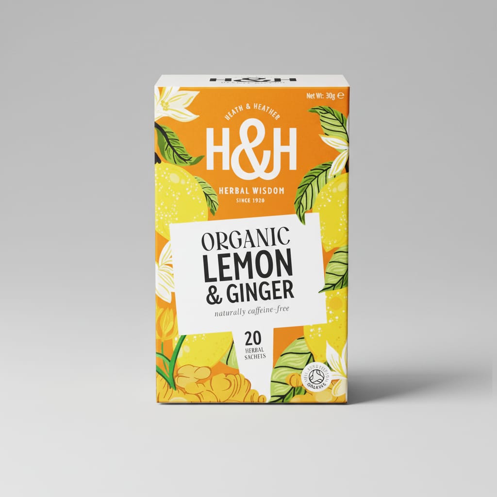 Heath & Heather Organic Lemon & Ginger 20 Teabags