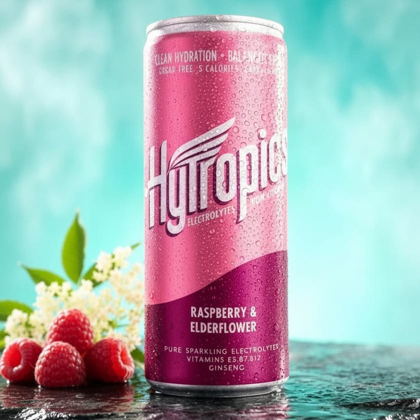 Hytropics_Raspberry & Elderflower Sparkling Energy Drink