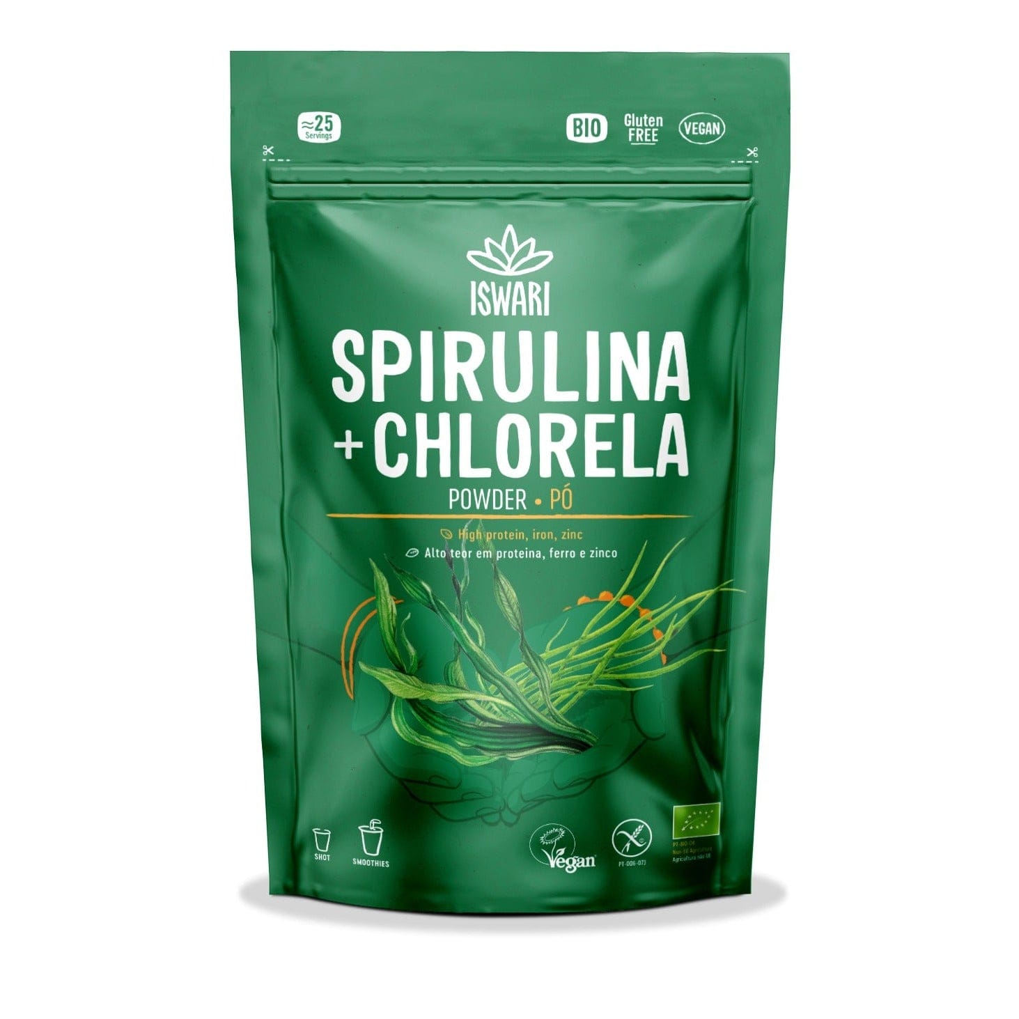 Iswari Organic Spirulina & Chlorella Powder 125g