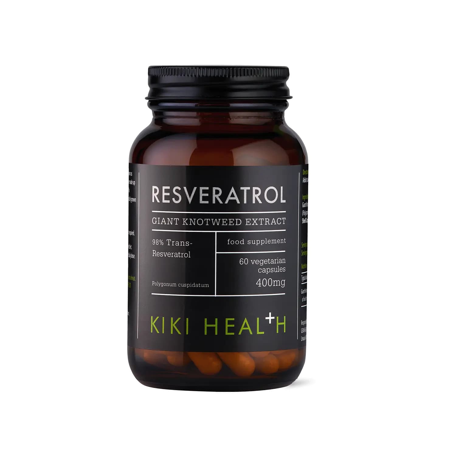 KIKI Health Resveratrol supplement bottle on a white background
