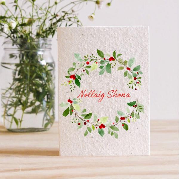 Love Ireland Plantable Seed Christmas Cards Nollaig shona