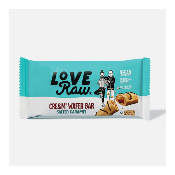 Love Raw Vegan Cre&m Filled Wafer Bar Salted Caramel 43g