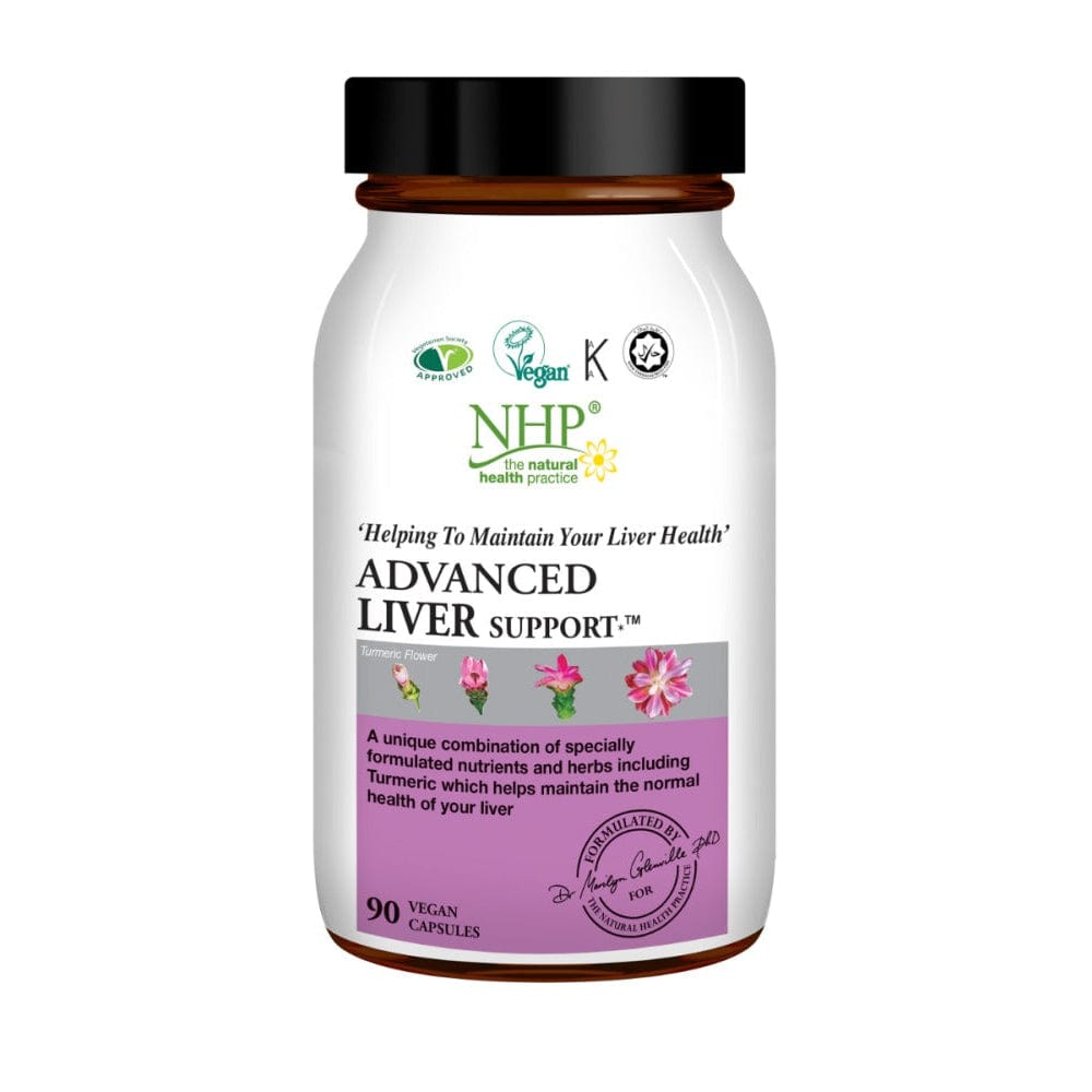 NHP Advanced Liver Support supplement bottle on a white background