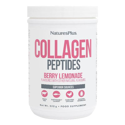 Natures Plus Collagen Peptides Berry Lemonade 322g