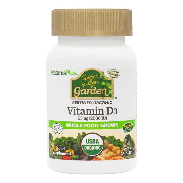 Natures Plus Source Of Life Garden Vitamin D3 2500iu (Vegan) 60 Caps