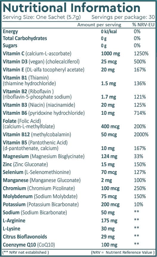 Optiyou 5-in-1 Vegan Multivitamin & Electrolyte Drink Sachets