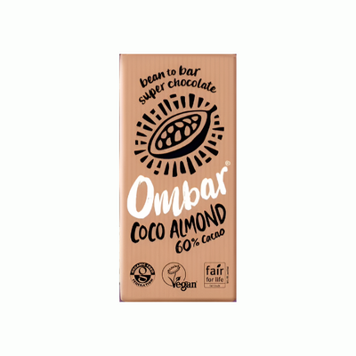 Ombar Organic Coco Almond 60% Vegan Chocolate 70g