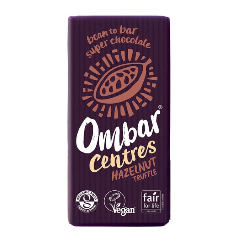 Ombar Organic Hazelnut Truffle Centres Vegan Chocolate 70g