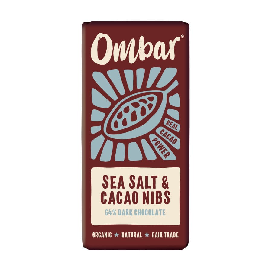 Ombar Organic Sea Salt & Nibs Vegan Chocolate 70g