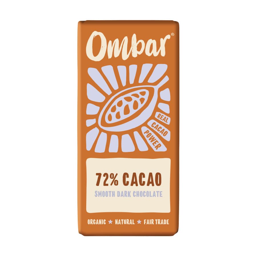 Ombar Organic Vegan Dark 72% Raw Chocolate Bar