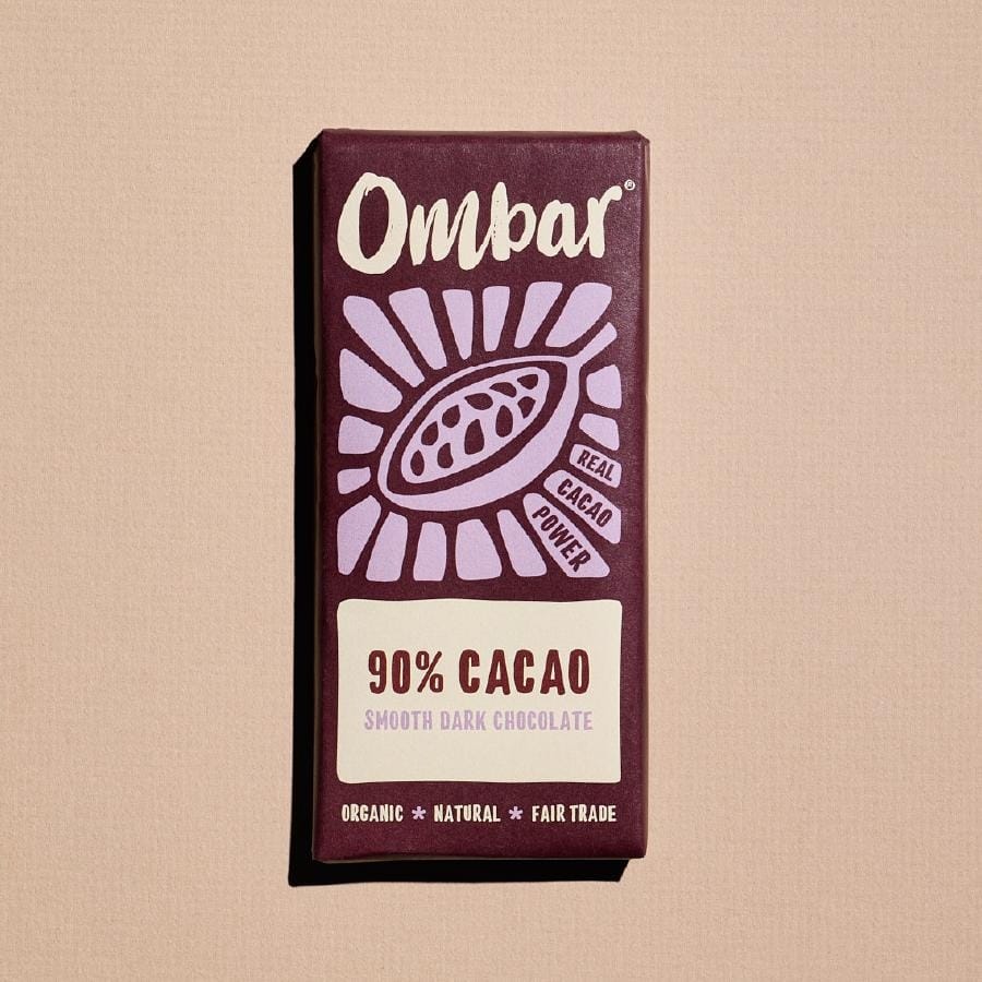 Ombar Organic Vegan Dark 90% Raw Chocolate Bar