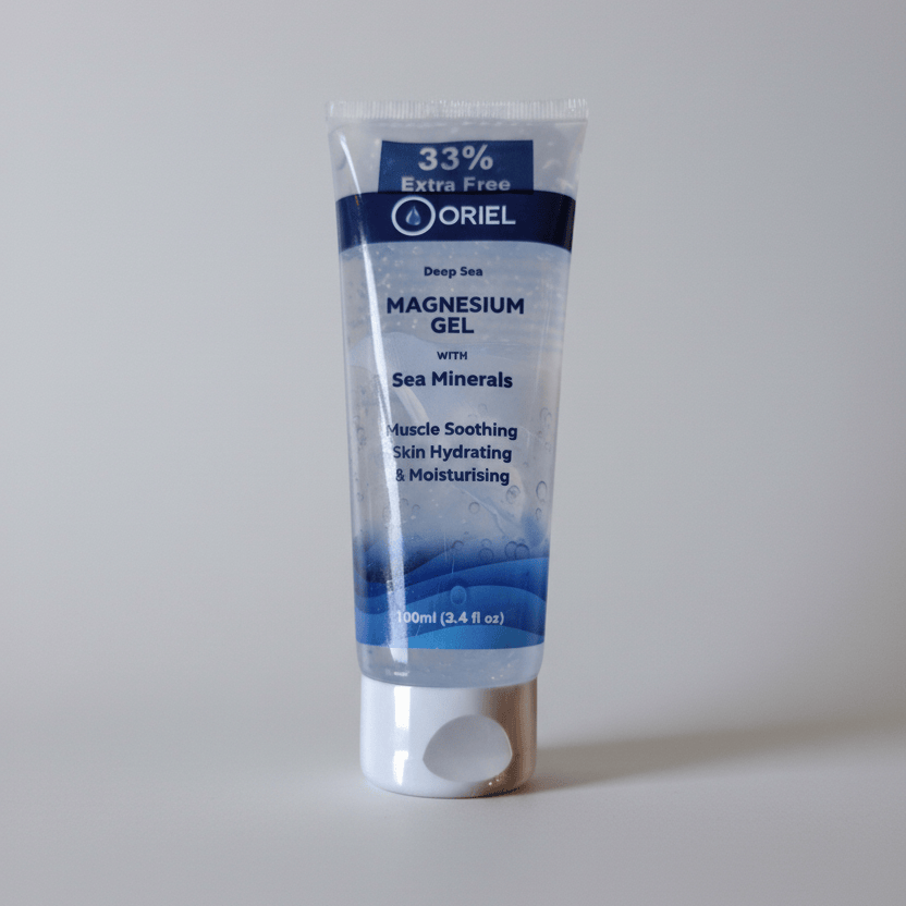 Oriel magnesium gel tube on a white background