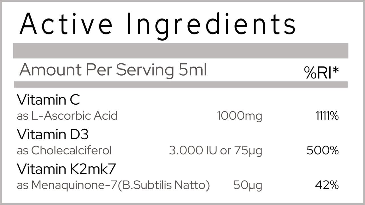 Porebski Liposomal  Vitamin C, D3 & K2mk7 500ml