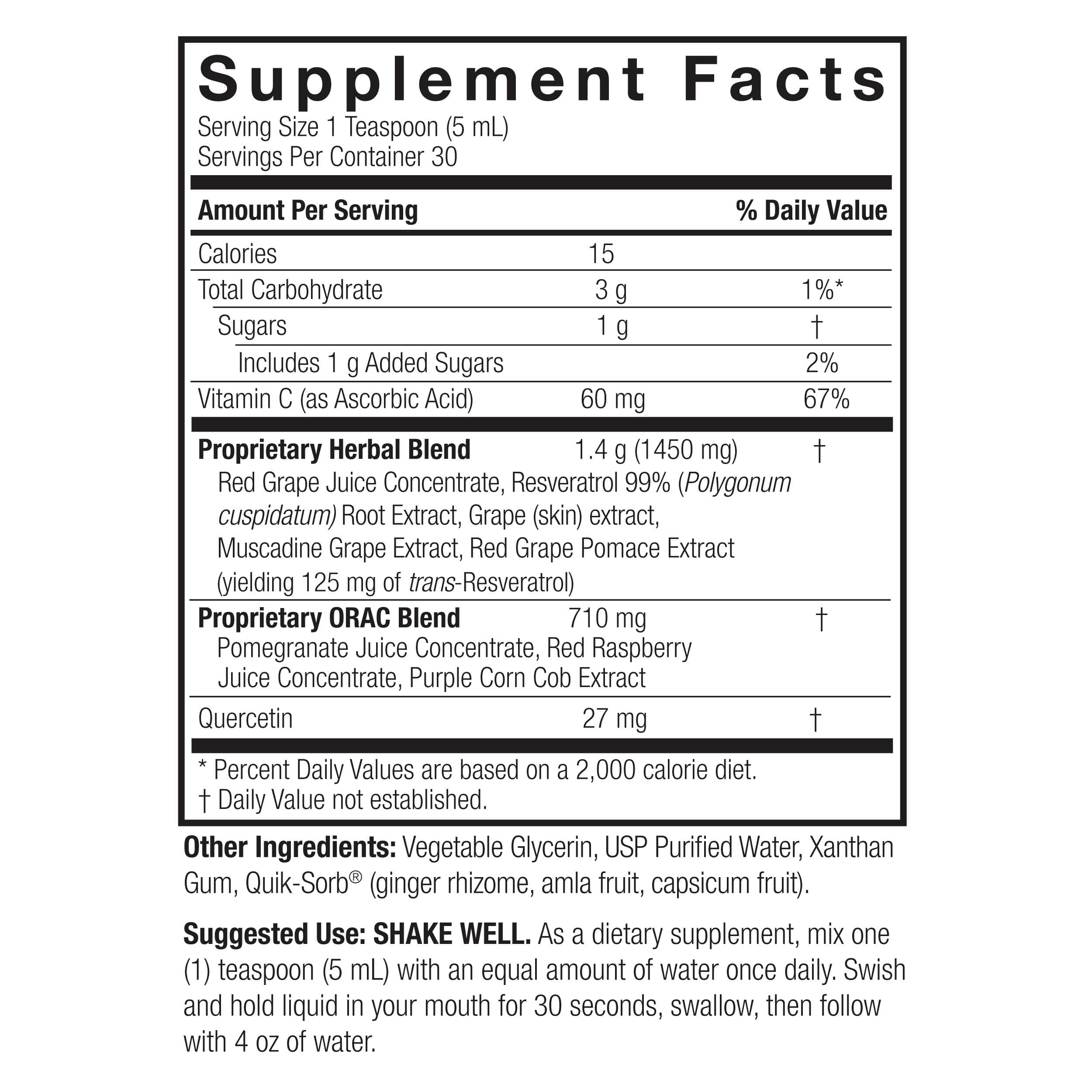 Nature's Answer Resveratrol Reserve Complex 150ml