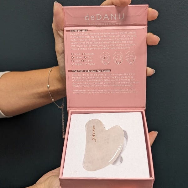 deDANÚ Rose Quartz Gua Sha Facial Massage Tool
