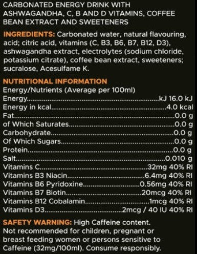 Sculpt Energy Drink Orange & Peach 250ml