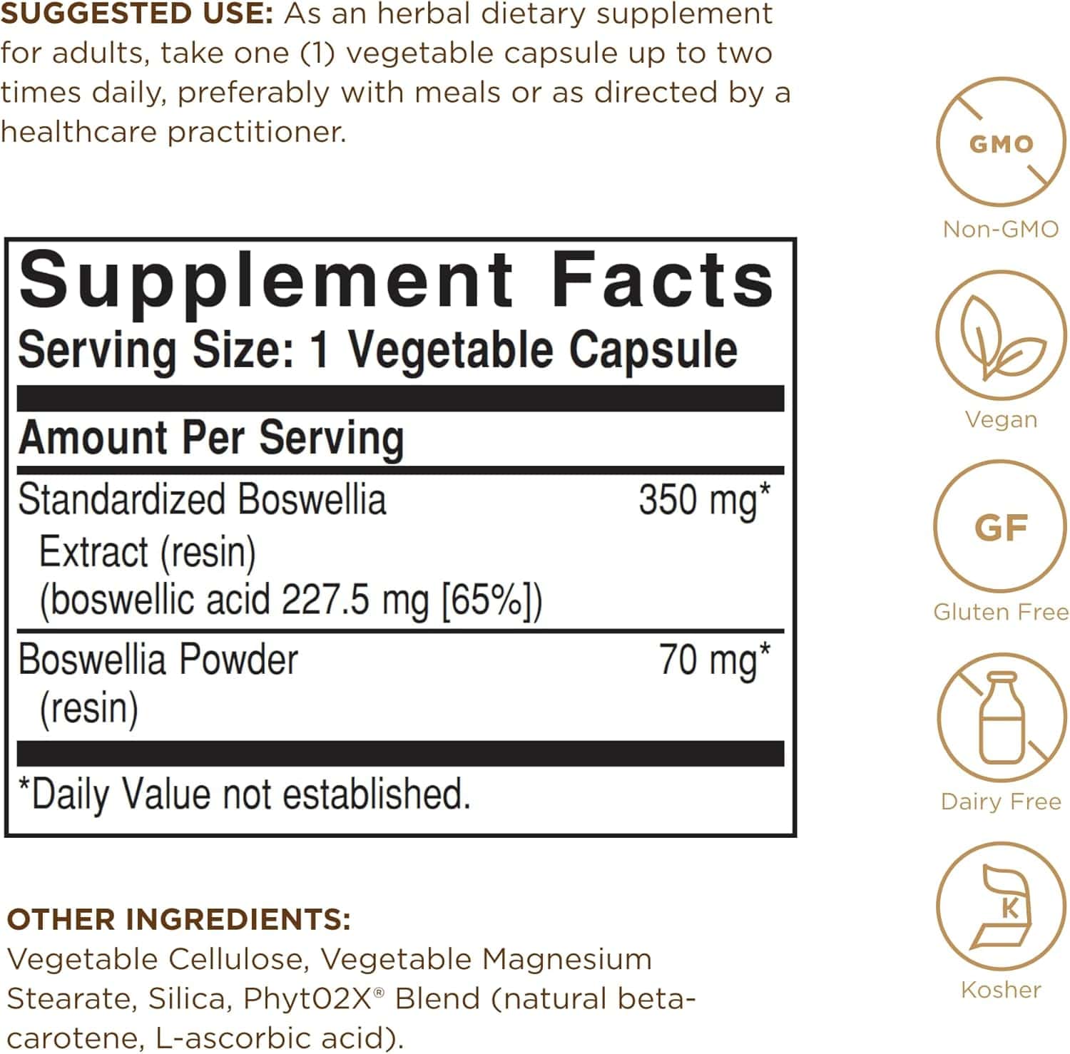 Solgar Boswellia Resin Extract 60 Caps