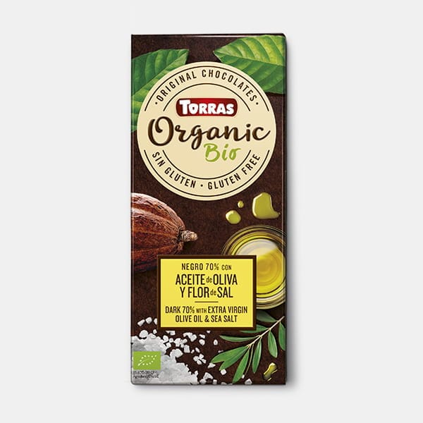 Torras Organic Dark 70% with Olive Oil and Salt 100g