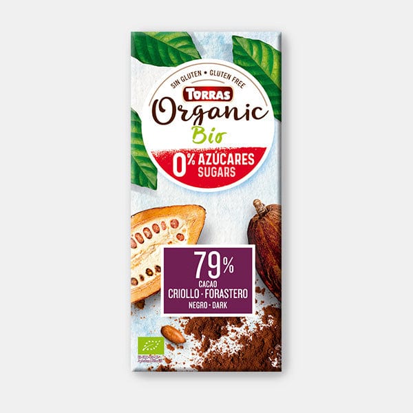 Torras Organic Dark Chocolate 79% No Added Sugar 100g