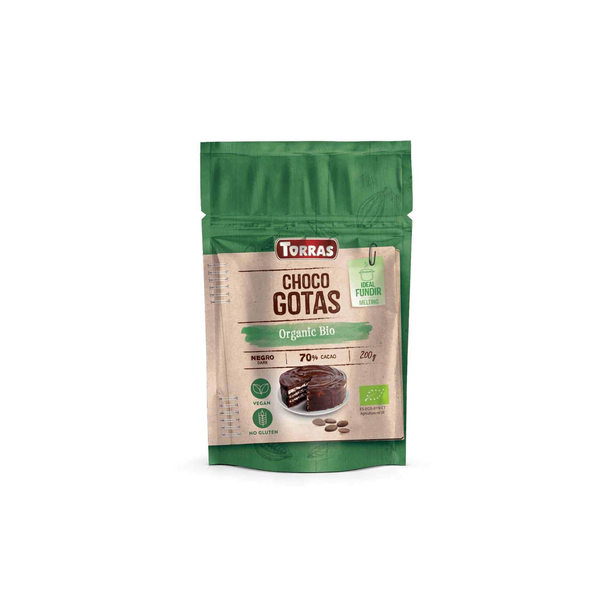 Torras Organic Dark Chocolate Chips 70% 200g