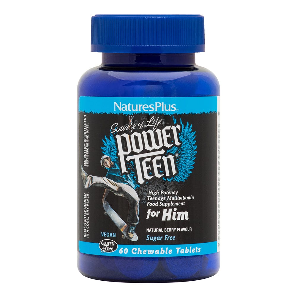 Natures Plus Power Teen For Him 60 Chewable Tablets