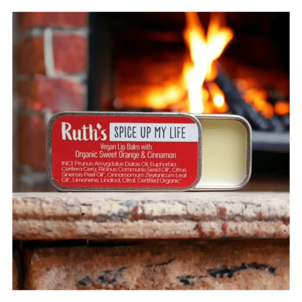 Ruth's Palm Free Spice Up Your Life Organic Sweet Orange and Cinnamon Vegan Lip Balm 