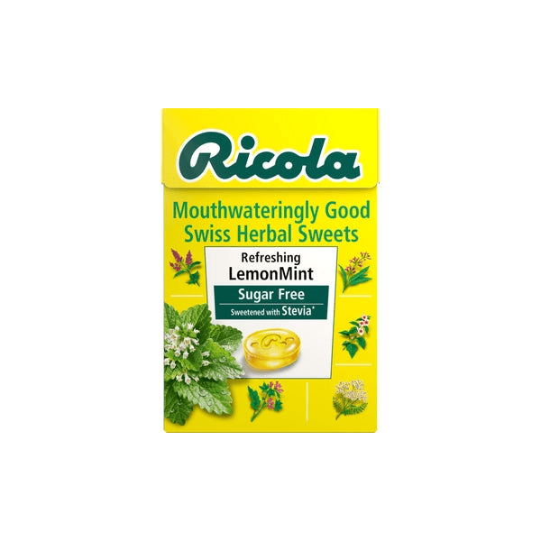 Ingredients Ricola Lemon Ricola Sugar Free Lemon Mint Sweets 45g - Down to Earth Healthfood Store