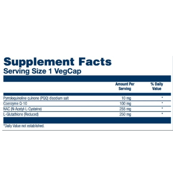 Solaray PQQ CoQ10 NAC & Glutathione 30 Caps