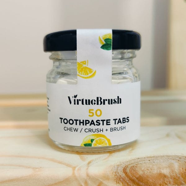 Virtue Brush Lemon Toothpaste Tabs With Fluoride 