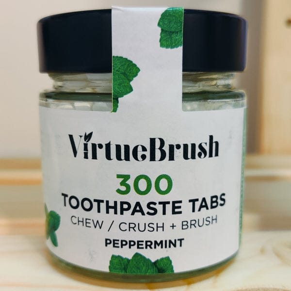 Virtue Brush Peppermint Toothpaste Tabs With Fluoride