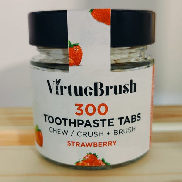 Virtue Brush Strawberry Toothpaste Tabs With Fluoride