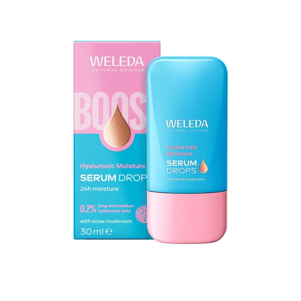 Weleda Serum Drops Hyaluronic Moisture 30ml bottle and packaging on a white background