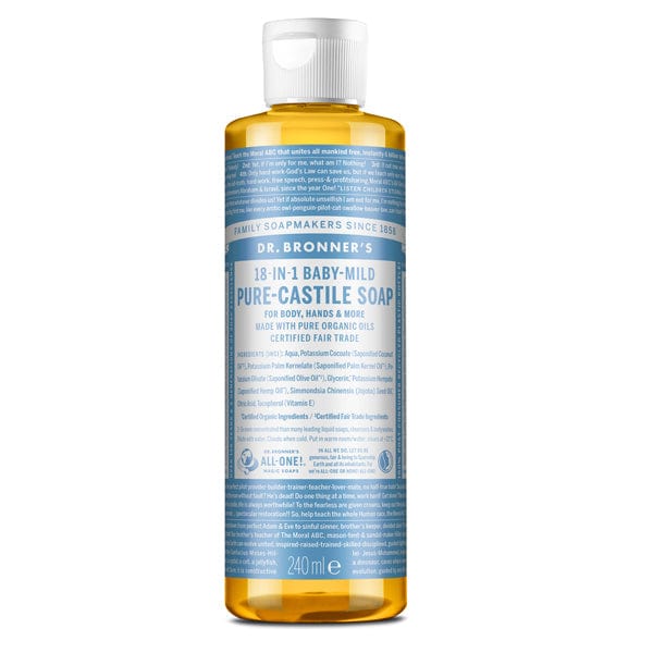 Dr Bronner's Castile Liquid Soap Unscented Baby Mild