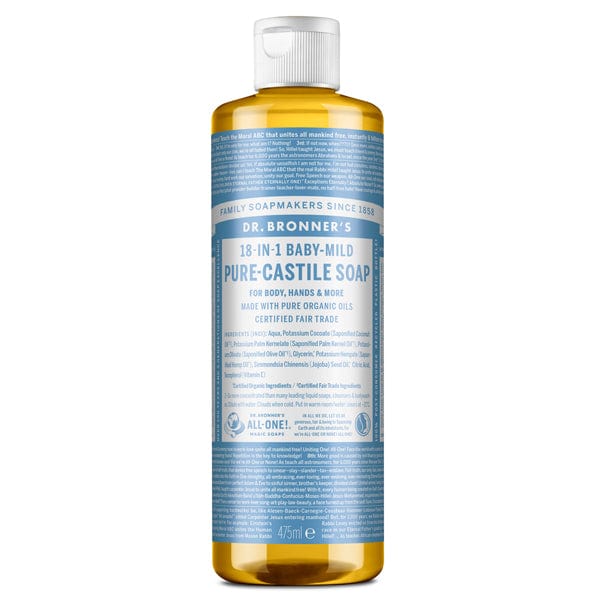 Dr Bronner's Castile Liquid Soap Unscented Baby Mild