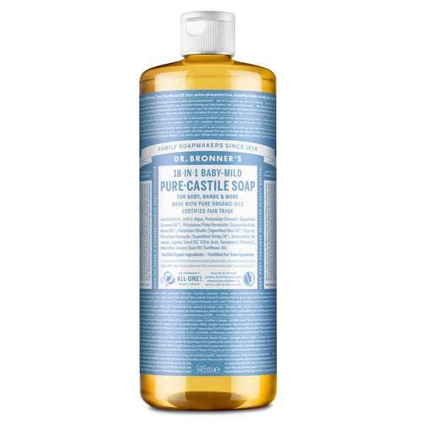 Dr Bronner's Castile Liquid Soap Unscented Baby Mild
