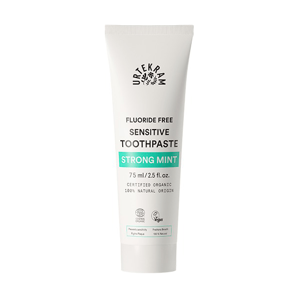 Urtekram Sensitive Strong Mint Fluoride-Free Toothpaste 75ml