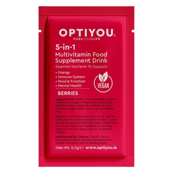 OPTIYOU 5-in-1 Vegan Multivitamin & Electrolyte Drink Sachets