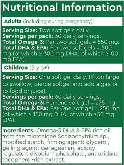 OPTIYOU Algae Omega 3 60 Softgels