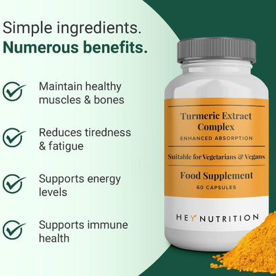 Hey Nutrition Turmeric Extract Complex 60 Caps