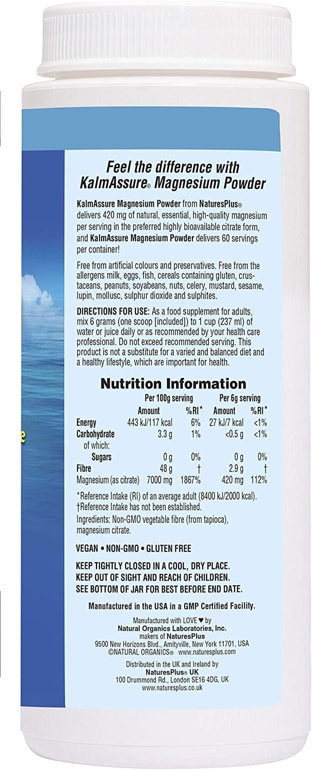 Natures Plus Magnesium Powder (2 Month Supply)