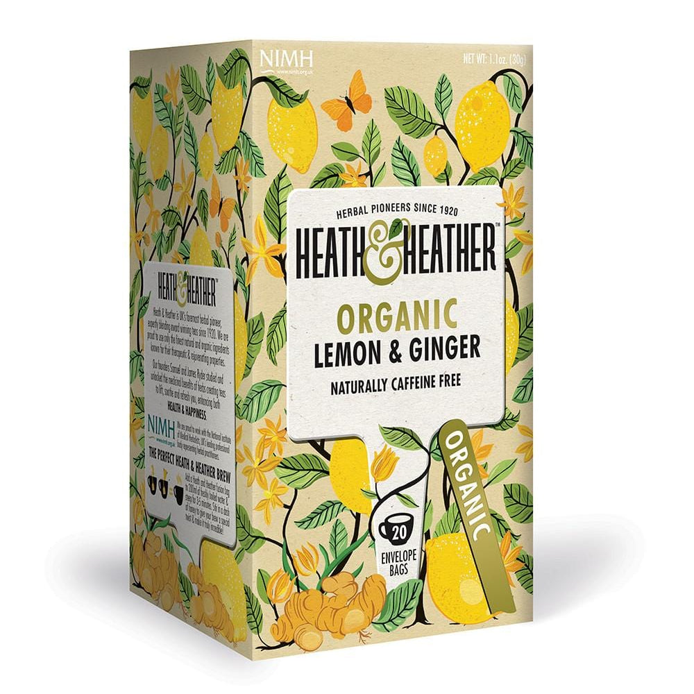 Heath & Heather Organic Lemon & Ginger 20 Teabags