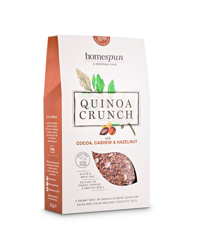 Homespun Cocoa, Cashew & Hazelnut Quinoa Crunch 275g