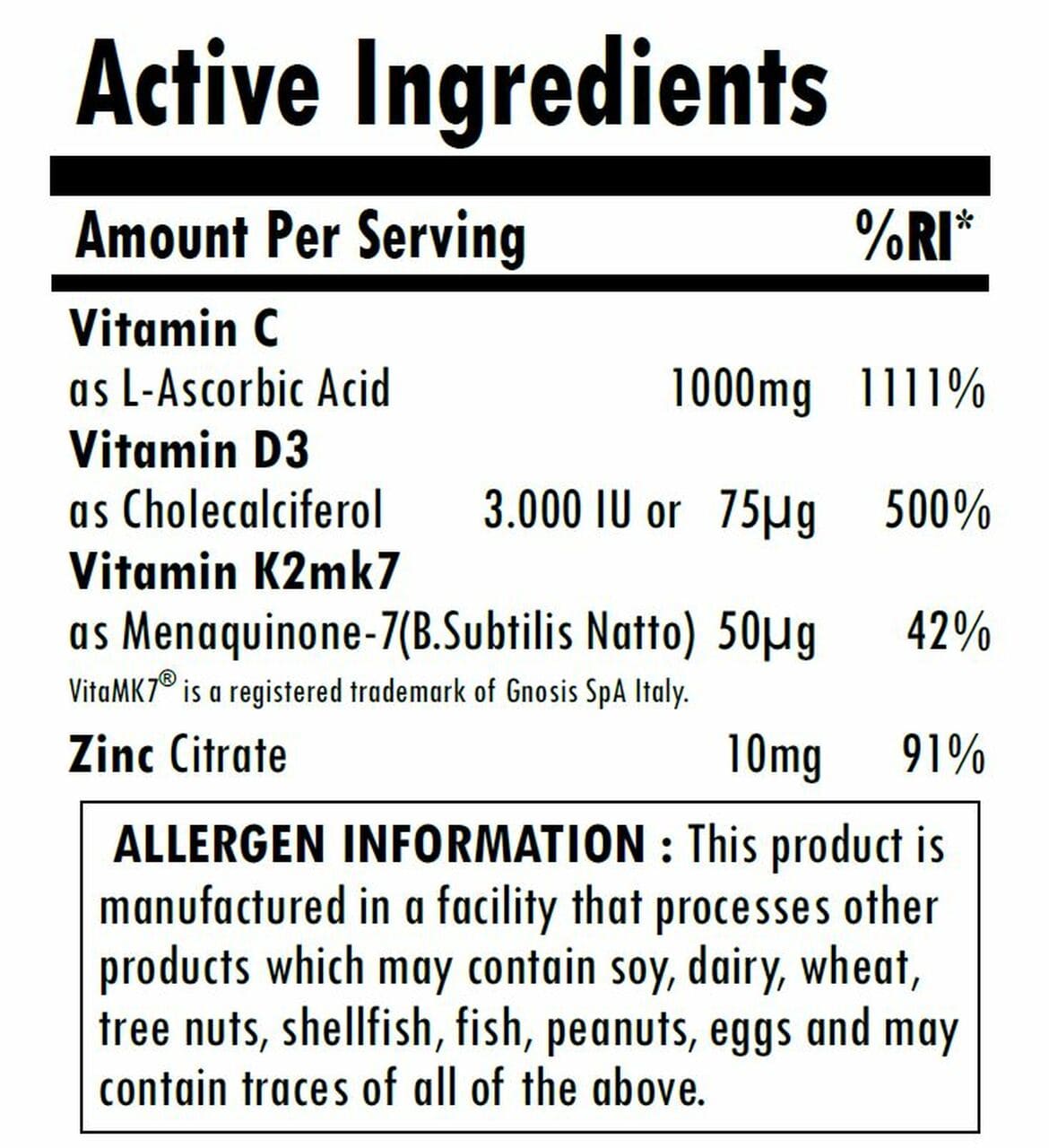 Porebski LIPOSOM2mk7 &ZAL VITAMINS C+D3+Kinc. 500ml 