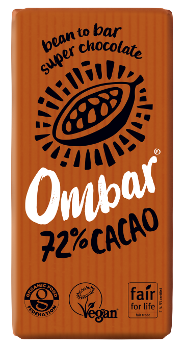 Ombar Organic Dark 72% Raw Chocolate Bar