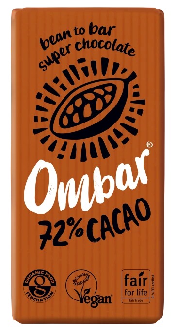 Ombar Organic Dark 72% Raw Chocolate Bar