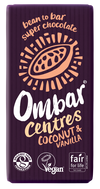 Ombar Organic Coconut & Vanilla Centres Raw Chocolate Bar