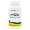 Natures Plus Vitamin D3 & Vitamin K2 90 Tabs