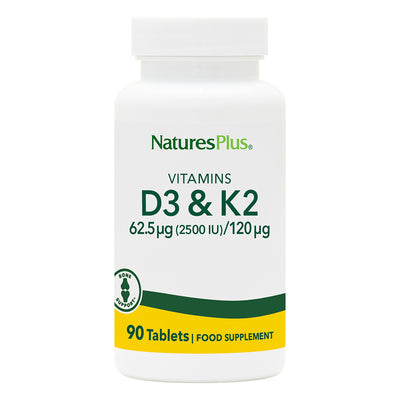 Natures Plus Vitamin D3 & Vitamin K2 90 Tabs